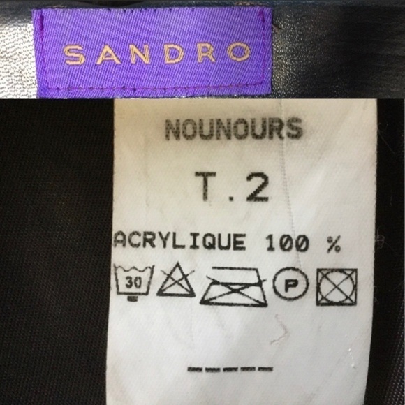 Sandro Nounours Faux Patchwork Fur Coat - Picture 16 of 16